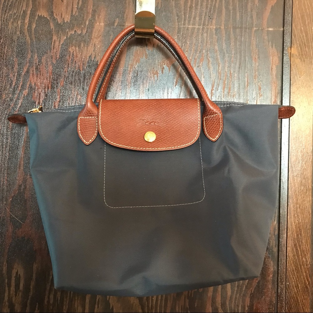 Longchamp Le Pliage mini tote charcoal grey